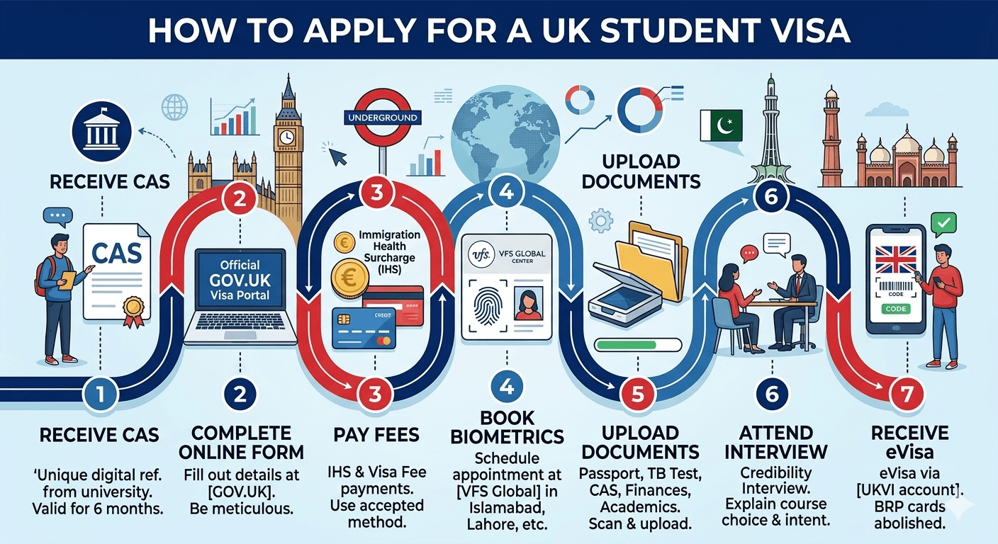 How to Apply for a UK Student Visa 2026 - Englopak | Study Abroad