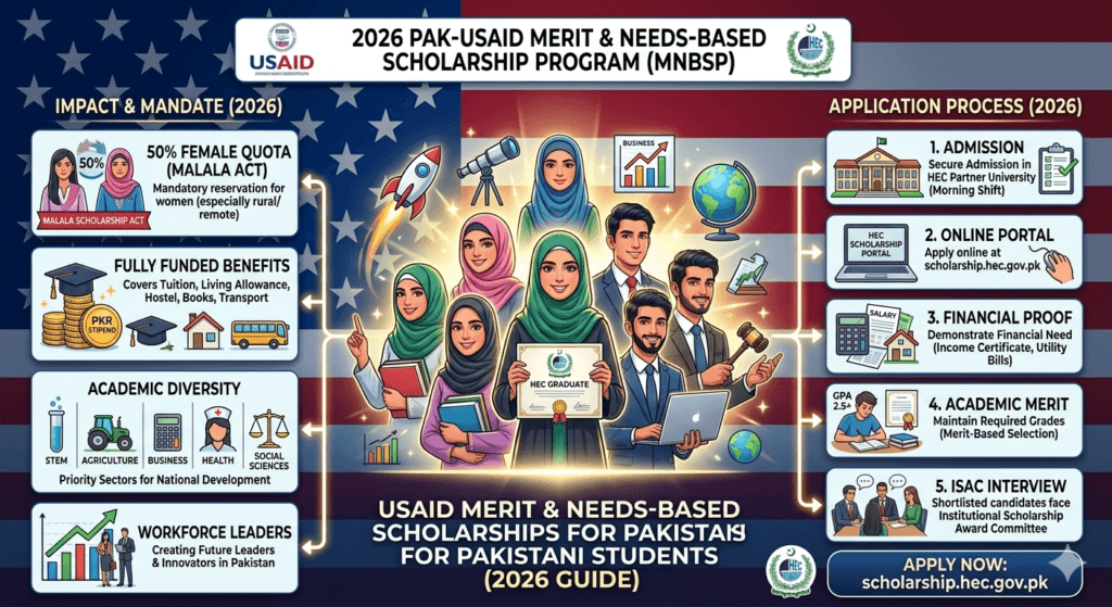 USAID Merit & Needs-Based Scholarships for Pakistani Students 2026