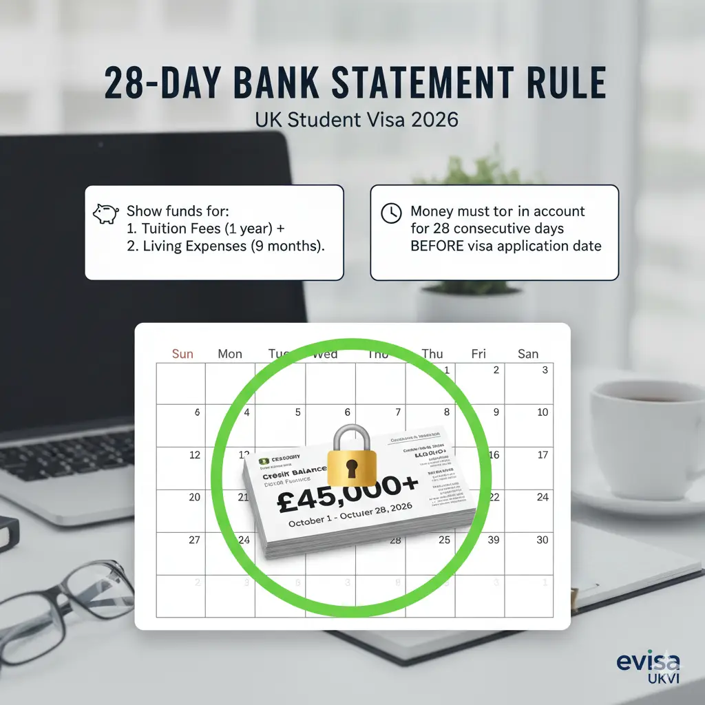 28-Day Bank Statement Rule for UK Student Visa 
