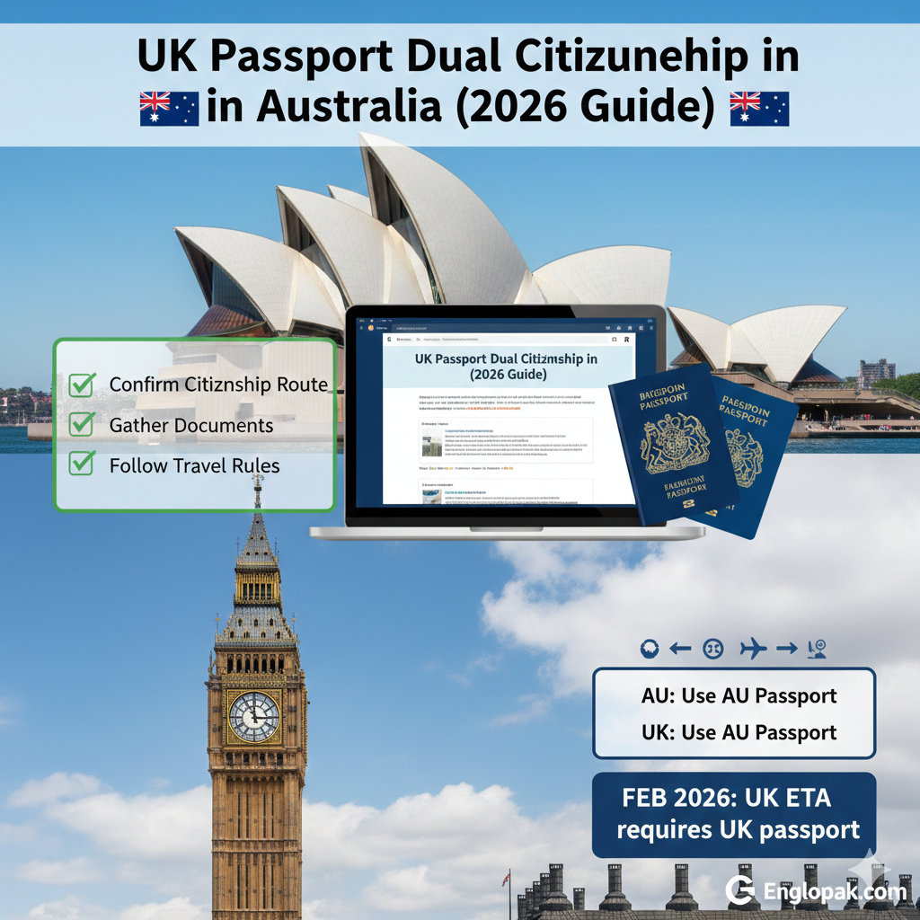 Learn how UK passport dual citizenship works in Australia, who qualifies, how to apply from Australia, travel rules, and common mistakes.