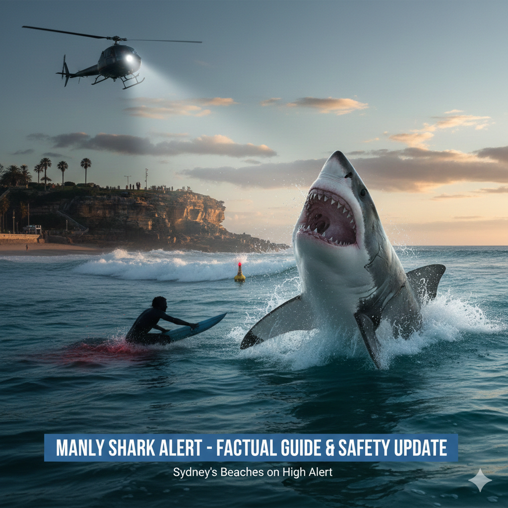 Manly Beach Sydney after shark attack monitoring