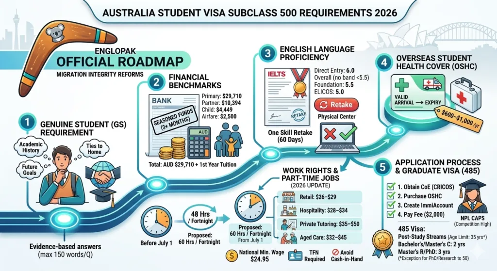 Australia Student Visa Subclass 500 Requirements 2026 Official Guide