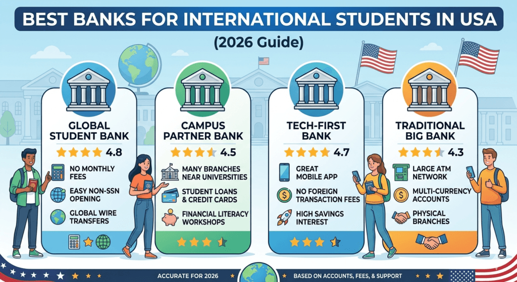 Best Banks for International Students in USA (2026 Guide)