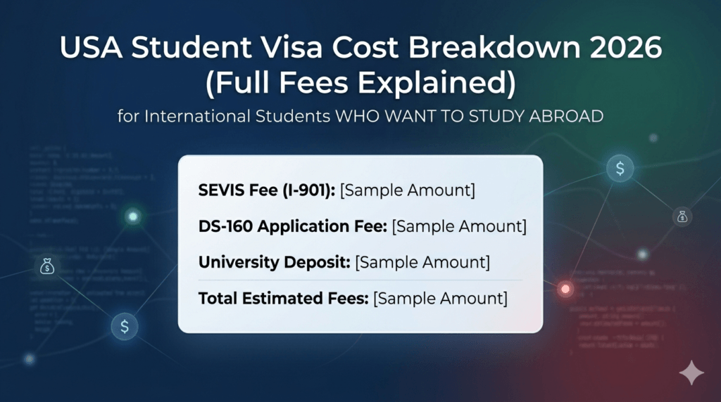 USA Student Visa Cost Breakdown 2026 (Full Fees Explained)