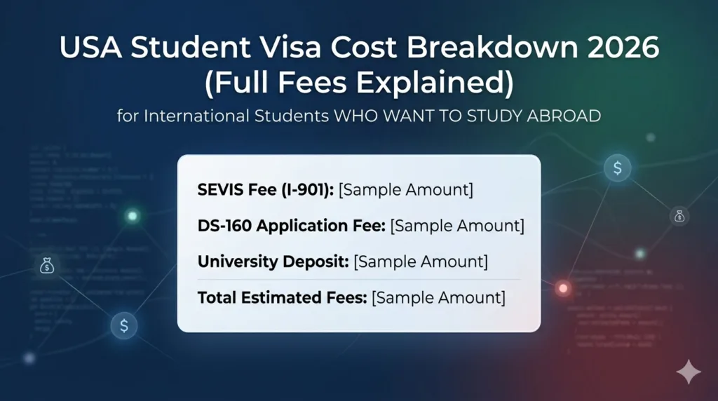 USA Student Visa Cost Breakdown 2026 (Full Fees Explained)